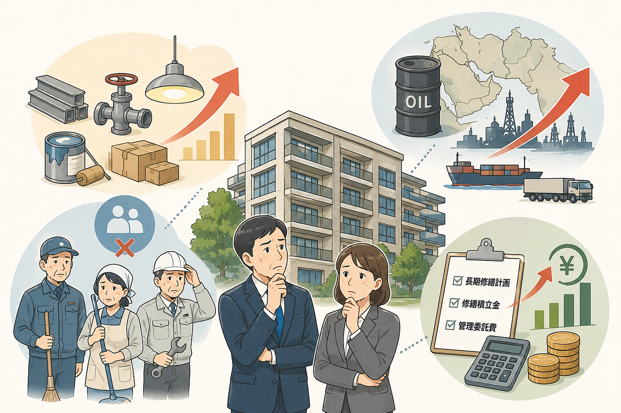 物価高騰・人件費高騰、そして中東情勢… 　いまマンション管理業界で何が起きているのか！？